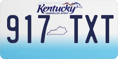 KY license plate 917TXT