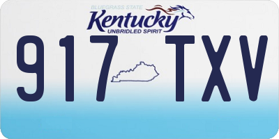 KY license plate 917TXV
