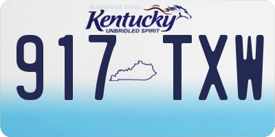 KY license plate 917TXW