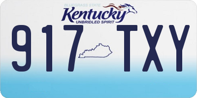 KY license plate 917TXY