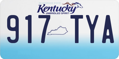 KY license plate 917TYA