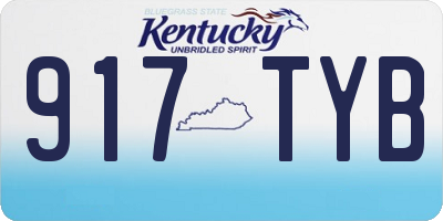 KY license plate 917TYB