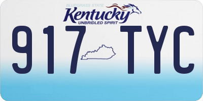 KY license plate 917TYC