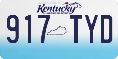 KY license plate 917TYD