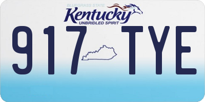 KY license plate 917TYE
