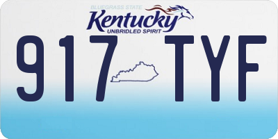 KY license plate 917TYF