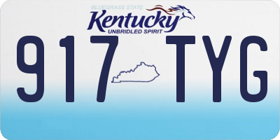 KY license plate 917TYG