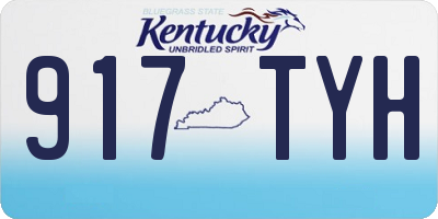 KY license plate 917TYH
