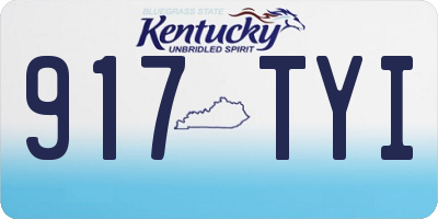 KY license plate 917TYI