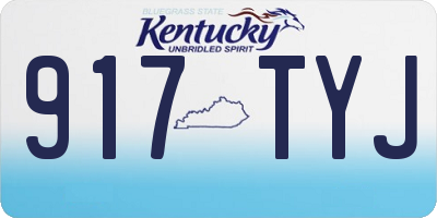 KY license plate 917TYJ