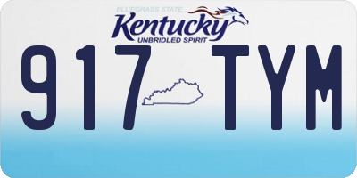 KY license plate 917TYM