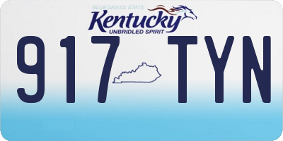 KY license plate 917TYN