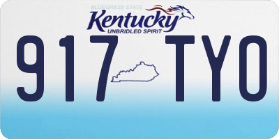 KY license plate 917TYO