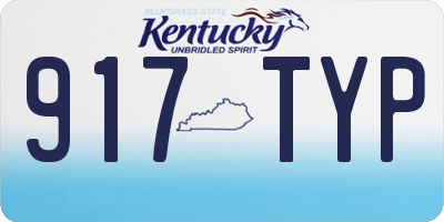 KY license plate 917TYP