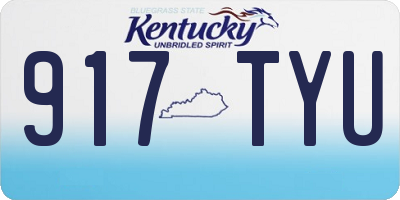 KY license plate 917TYU
