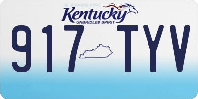 KY license plate 917TYV
