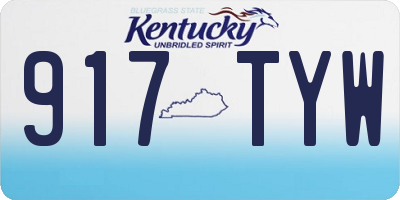 KY license plate 917TYW