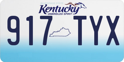 KY license plate 917TYX