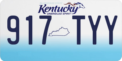 KY license plate 917TYY