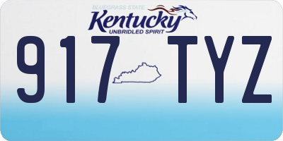 KY license plate 917TYZ