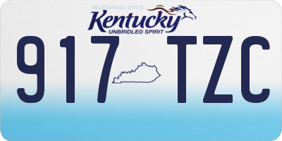 KY license plate 917TZC