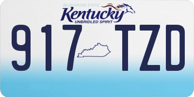 KY license plate 917TZD