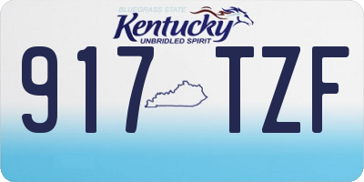 KY license plate 917TZF