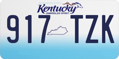 KY license plate 917TZK