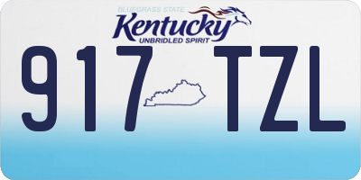 KY license plate 917TZL