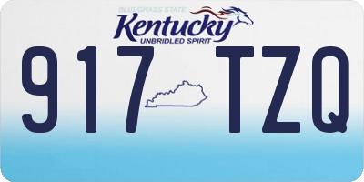 KY license plate 917TZQ