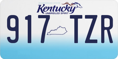 KY license plate 917TZR