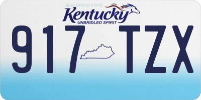 KY license plate 917TZX
