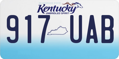 KY license plate 917UAB