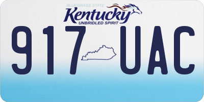 KY license plate 917UAC