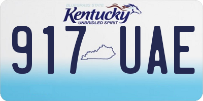 KY license plate 917UAE