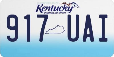 KY license plate 917UAI