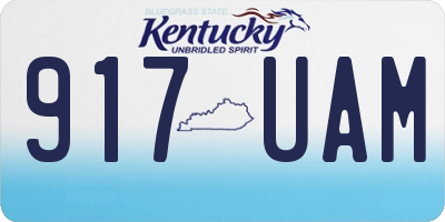 KY license plate 917UAM