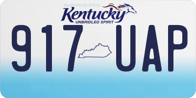 KY license plate 917UAP