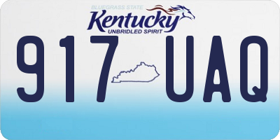 KY license plate 917UAQ