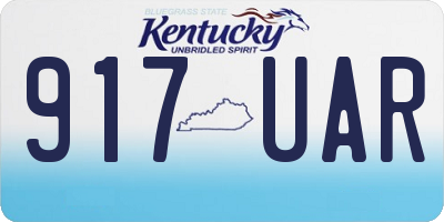 KY license plate 917UAR