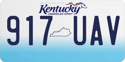 KY license plate 917UAV