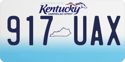 KY license plate 917UAX