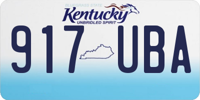 KY license plate 917UBA
