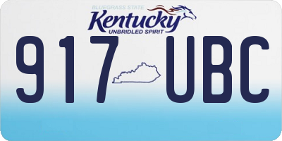 KY license plate 917UBC