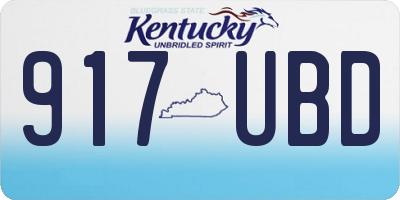 KY license plate 917UBD