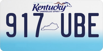 KY license plate 917UBE