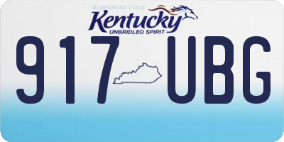 KY license plate 917UBG