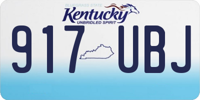 KY license plate 917UBJ