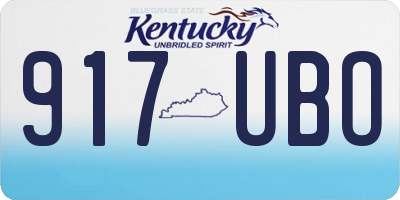 KY license plate 917UBO