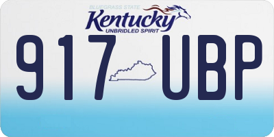 KY license plate 917UBP